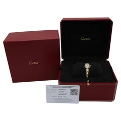 Cartier Baingoire 1920 18 Karat Yellow Gold Watch Bracelet Size 17 Box & Papers