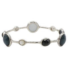 Bracciale rigido Ippolita in argento sterling con pietre preziose multicolori "Rock Candy"