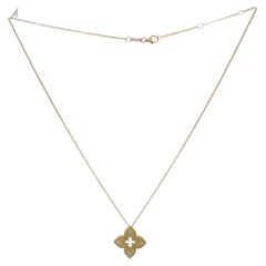 Roberto Coin Venetian Princess 18 Karat Yellow Gold Natural Diamond Sta Necklace
