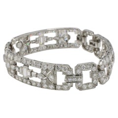 Armband im Art-Déco-Stil aus Platin mit einem natürlichen Diamanten in alter europäischer Fancy-Form, 10,00 Karat