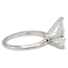Anillo de compromiso con un diamante natural en forma de pera de 1,73 quilates, E SI2, certificado por el GIA