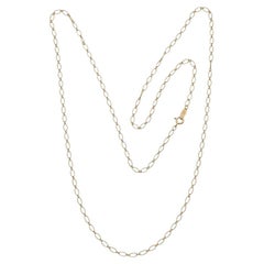 Tiffany & Co. 18 Karat Yellow Gold Thin Oval Link Chain Necklace 30 Inches