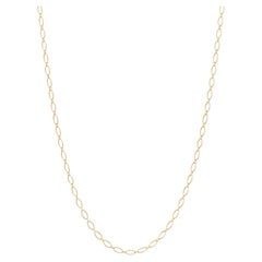 Tiffany & Co. 18 Karat Yellow Gold Thin Oval Link Chain Necklace 30 Inches