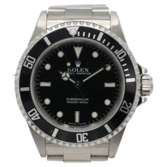 Rolex Submariner Black Steel Oyster No Date Watch 14060