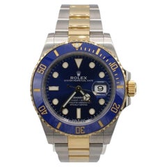 Rolex Submariner Blue Blusey Date Gold & Steel Watch Box Papers 126613LD