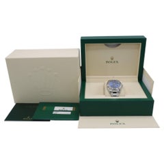 Rolex Datejust 41 Stainless Steel Blue Oyster Bracelet Fluted Bezel 126334