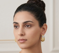 IGI Certified Natural Yellow Diamond and white diamond hoop earrings in 18K Gold