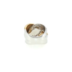 IGI Certified Natural Yellow Diamond and white diamond Cocktail Ring in 18K Gold
