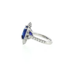 Cushion-Cut 8.32ct Tanzanite and Diamond Cocktail Halo Modern Ring in 18K Gold