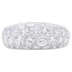Oscar Heyman Platinum 3.16tcw Diamond Dome Ring sz 5.75