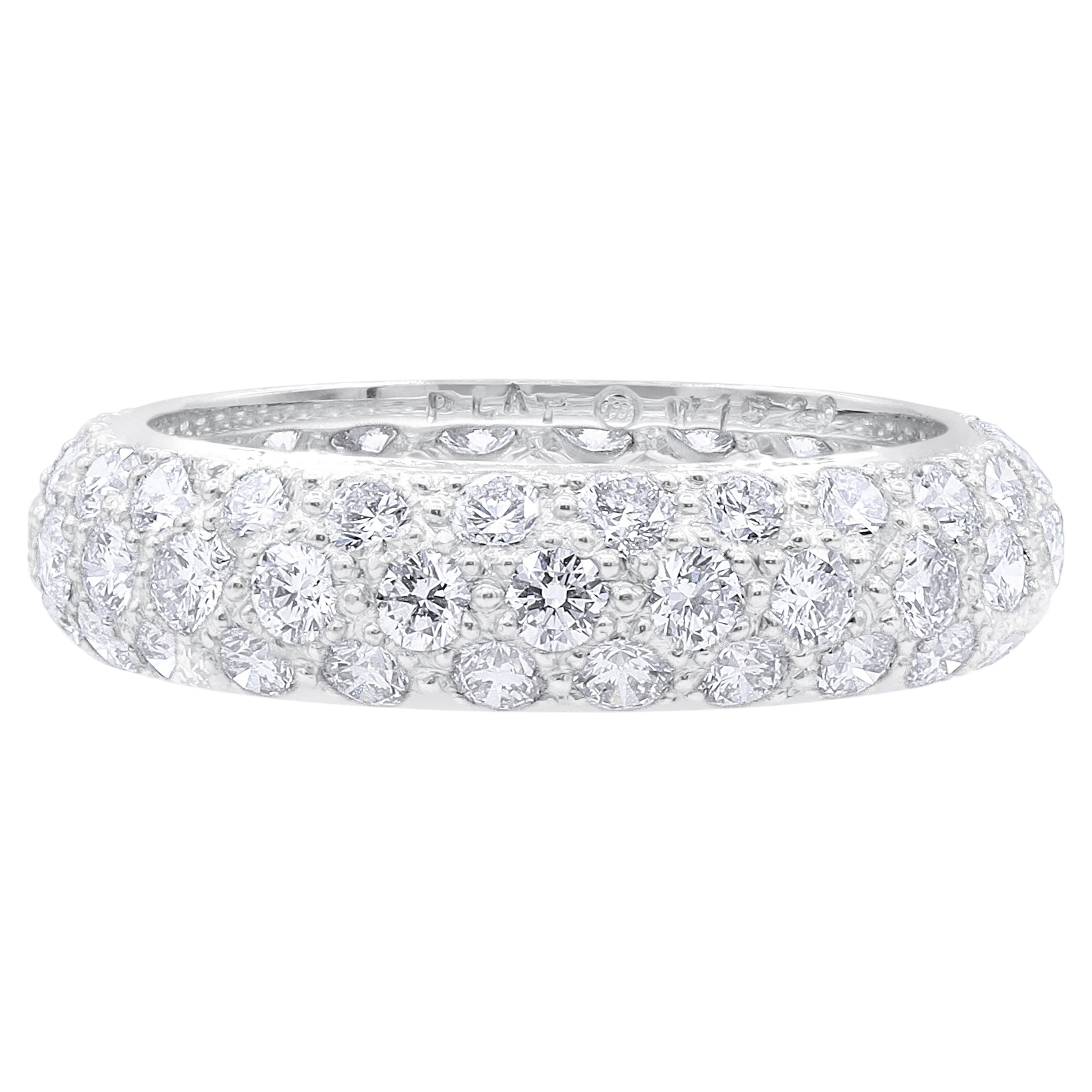 Oscar Heyman Anello in platino con diamante rotondo da 2,41tcw, sz. 5,5