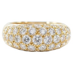 Bague Oscar Heyman en or jaune 18 carats avec diamants (1,84 carats au total), taille 6