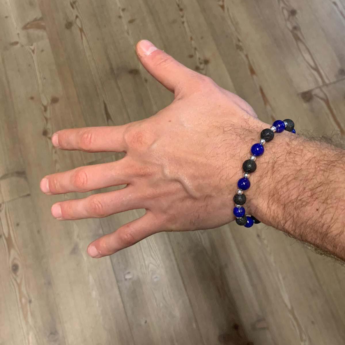 lapis lazuli mens bracelet