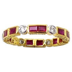 Ruby 1.07 carats with Diamond 0.20 carat Ring set in 18K Gold Settings