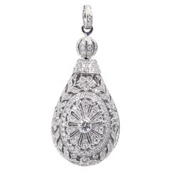 Diamond Pendant set in 18K White Gold Settings