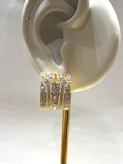 Diamond Earrings set in 18K Gold Settings
