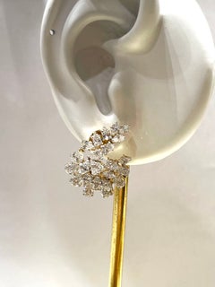 Diamond Earrings set in 18K Gold Settings