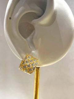 Diamond Earrings set in 18K Gold Settings