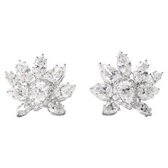 Diamond Earrings set in 18K White Gold Settings