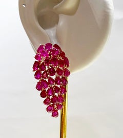 Rubin-Ohrringe in 18 Karat Roségold gefasst
