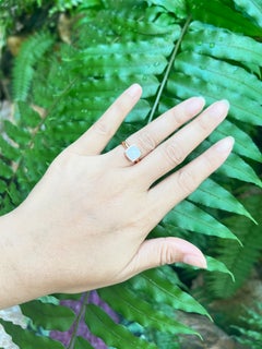 Lavender Jade Ring set in 18K Rose Gold Settings