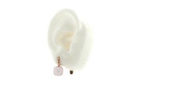 Lavender Jade Earrings set in 18K Rose Gold Settings