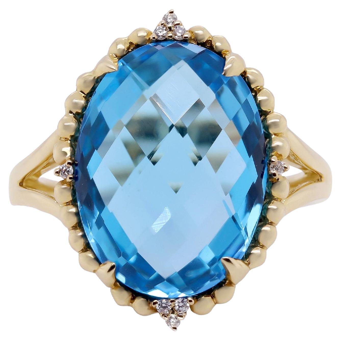 Freedom Indigo Pure Blue Natural Zircon Diamond Ring 10.05 Carat 14 ...