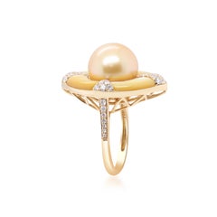 Gin & Grace 14K Yellow Gold Fancy-Shape Mother of Pearl Ring