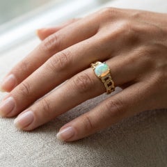 Ilya 14K Yellow Gold Round-Cut Ethiopian Opal Ring