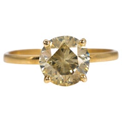 Ring - 14 kt. Gelbgold - 2.02ct. tw. Diamant (natürlich gefärbt) - IGI
