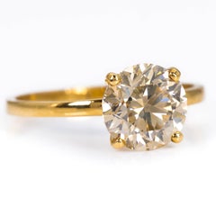 Ring - 18 kt. Gelbgold - 2.21ct. tw. Diamant (natürliche Farbe) – GCI