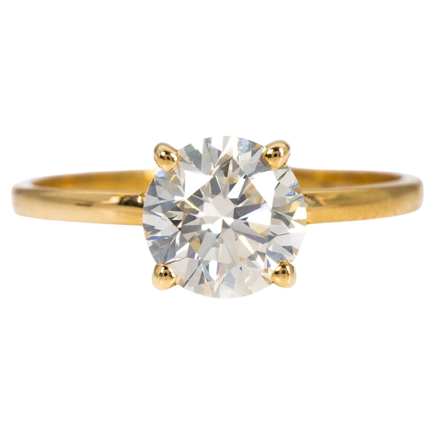 Ring - 14 kt. Gelbgold - 1.50ct. tw. Diamant (natürliche Farbe) – GCI im Angebot