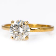 Ring - 14 kt. Yellow gold - 1.50ct. tw. Diamond (Natural coloured) - GCI