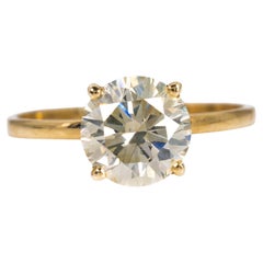 Ring - 14 kt. Yellow gold - 2.04ct. tw. Diamond (Natural coloured) - IGI