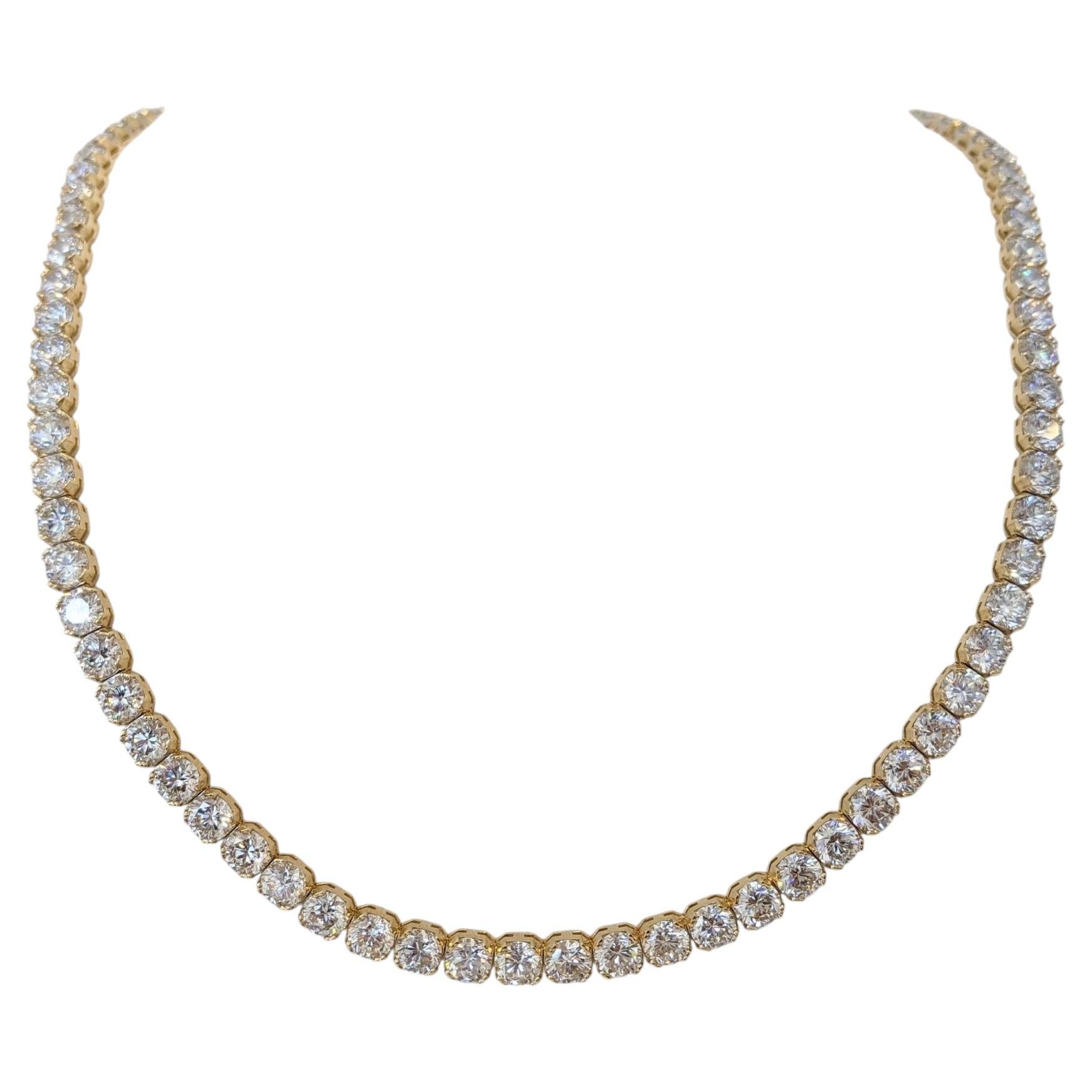 Necklace - 14 kt. Yellow gold - 41.48ct. tw. Diamond (Natural) - GCI