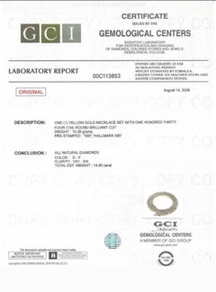 Halskette - 14 kt. Gelbgold - 14.90ct. tw. Diamant (natürlich) – GCI