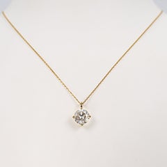 Necklace with pendant - 14 kt. Yellow gold - 2.50ct. tw. Diamond