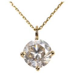 Necklace with pendant - 14 kt. Yellow gold - 2.50ct. tw. Diamond