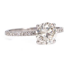 Bague - 18 kt. Or blanc - 1.65ct. tw. Diamant (naturel) - Diamant - GCI
