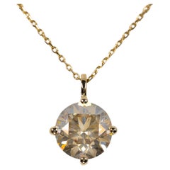Collana con ciondolo - 14 kt. Oro giallo - 2.58 carati. Diamante