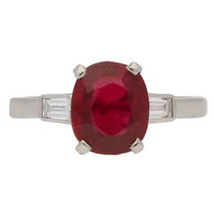 Natural Pigeon Blood Burma 1.84 Carat Ruby Ring 11