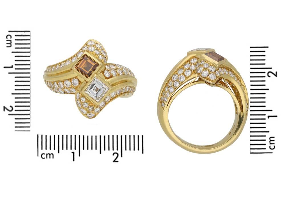 Women's or Men's Boucheron Diamond Cocktail Ring, circa 1980 For Sale