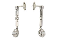 Art Deco Diamant-Tropfenohrringe, um 1930
