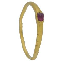 Medieval amethyst Bishop's stirrup ring circa 13th century 8
