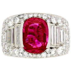 Bulgari Natural Unenhanced Burmese Ruby Diamond Ring 1
