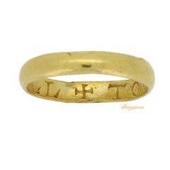 Post Medieval Gold Posy Ring TOVT IOVRS LOIALL 4