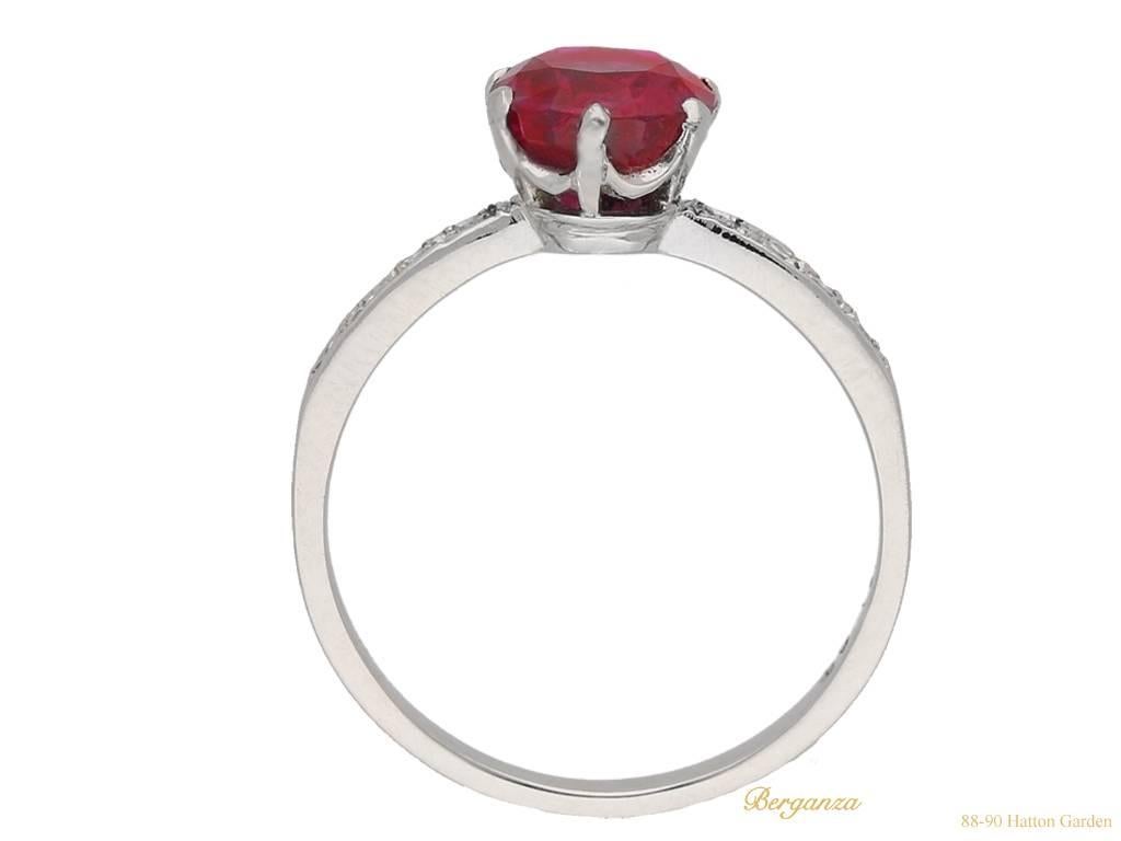 burmese ruby engagement ring