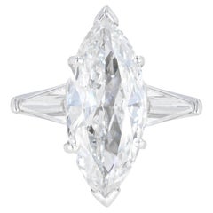 Bague à diamant en forme de marquise, vers 1950