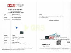 Royal Blue Natural Unenhanced Burmese Sapphire Diamond Platinum Engagement Ring