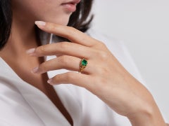 Belle Époque Colombian Emerald Solitaire Ring, French, circa 1895